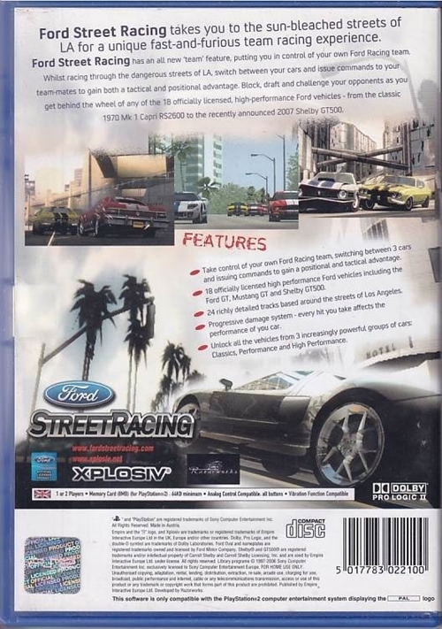 Ford Street Racing - PS2 (B Grade) (Genbrug)